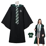 IOHIO Zauberer Cosplay Kostüm,Slytherin Umhang Kostüm,Umhang Kostüm...