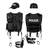 Black Snake® SWAT FBI Police Security Kostüm inkl. Einsatzweste,...