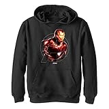 Marvel Jungen Eiserner Held Hoodie, Schwarz, XL