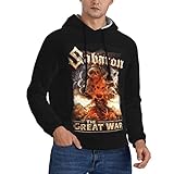 Colifas Sabaton mit Rücken-Print Hoodie Herren Kapuzenpullover...