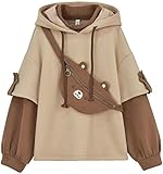 YINGKE Damen Bär Anime Kapuzenpullover Crewneck Sweatshirt Mädchen...