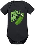 TShirt-People I`m Pickle Rick Baby Body 62 Schwarz