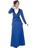 Smiffys Damen Vikorianisches Kindermädchen Kostüm, Jacke mit...