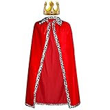 Königsmantel Königinsmantel Samtmantel Kostüm + Krone König...