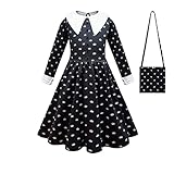 nezababy Wednesday Addams Kleid Wednesday Perücke Merlina Adams...