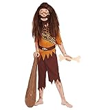 Fun Shack Braunes Steinzeit Kostüm Kinder, Neandertaler Kostüm...