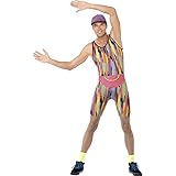 Smiffys Herren Aerobic Instructor Kostüm, Jumpsuit, Mütze und...