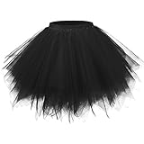 GirstunmBrand Damen 50er Vintage Tüllrock Petticoat Mehrfarbig Bubble...