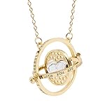 ZLESAGII Zeitumkehrer Halskette mit Sanduhr Anhänger 360 Grad Zeit...