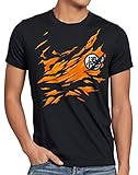 style3 Goku Brust T-Shirt Herren Son-Goku Dragon z super Saiyan Turtle...