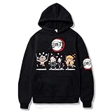 Bulex Unisex 100% Baumwolle Demon Slayer Cosplay Anime Pullover...