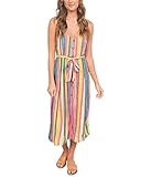 Hurley Damen Sara Midi Dress Lässiges Kleid, Römische Streifen, S