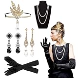 anshuke 20er Jahre Accessoires, 6 Stück 1920er Flapper Great Gatsby...