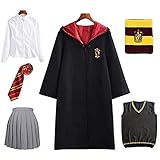 Kinder Hermione Granger Gryffindor Uniform Cosplay Kostüm Umhang Film...