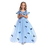 FYMNSI Cinderella Kostüm Kleid für Kinder Mädchen Märchen...