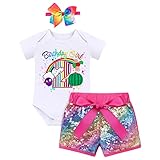 FYMNSI Baby Mädchen 2. Zweiter Geburtstag Outfit Kleinkind Regenbogen...