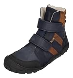 KOEL Barefoot Kinderstiefel - MILO HYDRO TEX navy cognac, Größe:27...