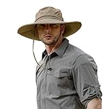 ZLYC Unisex Breite Krempe Sonnenhut UV Schutz Safari Hut Boonie Hut...