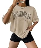 Tomwell Damen T-Shirt Kurzarm Sport Sommer Oberteile Oversized T-Shirt...