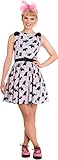 Hell Bunny Damen Kleid Scottie Dog Karo Minikleid 4416 Mehrfarbig S