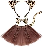 Tacobear Tierkostüm Kinder Tutu Rock mit Zubehör Tier Ohren...