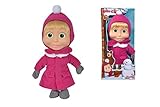 Simba 109301006 - Mascha und der Bär Weichpuppe Winter, 23cm, mit...