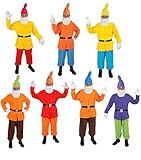 7 X Wichtel - Zwerg - offen Einheitsgrösse L - XL Gruppenkostüm für...