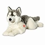 Teddy Hermann 92782 Hund Husky 60 cm, Kuscheltier, Plüschtier mit...