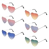 umorismo 6 Stück Herz Sonnenbrille, Hippie Gläser Brille Herz...