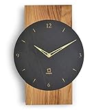 Natuhr Schiefer Wanduhr - Watzmann - Holz Eiche Schiefer Stein...
