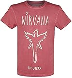 Nirvana In Utero Männer T-Shirt rot S 100% Baumwolle Band-Merch,...