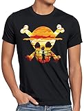 style3 Pirate Sunset Herren T-Shirt one Anime Piece japanisch,...