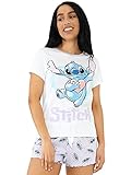 Disney Damen Schlafanzug Stitch Weiß XX-Large