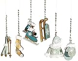 Heitmann Deco Christbaum-Schmuck - Behang Set aus Holz - 6-teilig -...