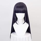 Hyuga Hinata Glattes Kunsthaar Blau Gemischt Ordentlich Bang Cosplay...