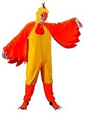 Foxxeo 10232 | Hühnerkostüm Erwachsene gelb Huhn Hahn für Herren...