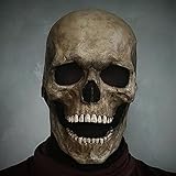 Lanckeli Halloween Totenkopfmaske mit Beweglichem Kiefer, Gruselige...