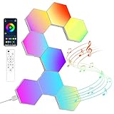 LED Sechseck Gaming Wandleuchte 8pcs Hexagon RGB Panel - Sechseck...