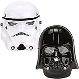 Miotlsy Star Wars Masken 2 Stück Black Warrior Cosplay Party Masken...