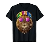 Hippie Löwe Liebe Friedenszeichen 70er Jahre Hippie Großer T-Shirt
