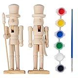 THE TWIDDLERS 2 Weihnachten Nussknacker aus Holz zum Selber Bemalen,...