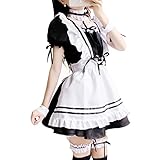 TaoQi Damen Anime French Maid Kleid für Halloween, Mädchen süßes...