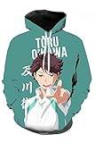 Haikyuu Cosplay Kostüm Erwachsene Aoba Johsai Oikawa Tooru Hoodie...