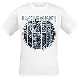 Iron Maiden Ten Circles Eddie Männer T-Shirt weiß L 100% Baumwolle...