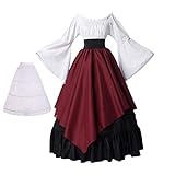 BPURB Damen Mittelalter Kleidung Renaissance Kostüm Kleid Trompete...