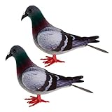 SM SunniMix Taube Deko Figur, Künstliche Tauben, Garten Taube...