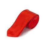 Oblique-Unique schmale Krawatte, Farbe wählbar (Rot)