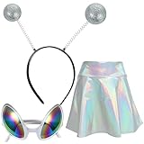 GALPADA Damen Metallic Rock Alien Gläser Alien Stirnband Antenna Ball...