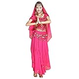 Haodasi 4 Stück Frauen Bauchtanz Kleid Set Indisch Arabisch...