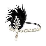 FRCOLOR Federn Stirnband Strass Flapper Kopfschmuck 20er Jahre Stil...